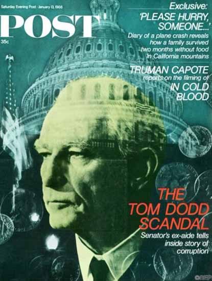 Tom Dodd Scandal Saturday Evening Post 1968_01_13 | Vintage Ad and Cover Art 1891-1970