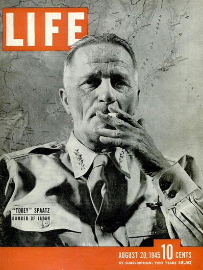 Tooey Spaatz Bomber of japan 20 Aug 1945 Copyright Life Magazine | Life Magazine BW Photo Covers 1936-1970