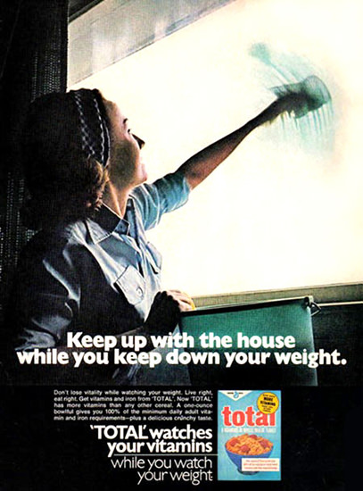 Total Keep Up House While Keep Down Weight | Sex Appeal Vintage Ads and Covers 1891-1970