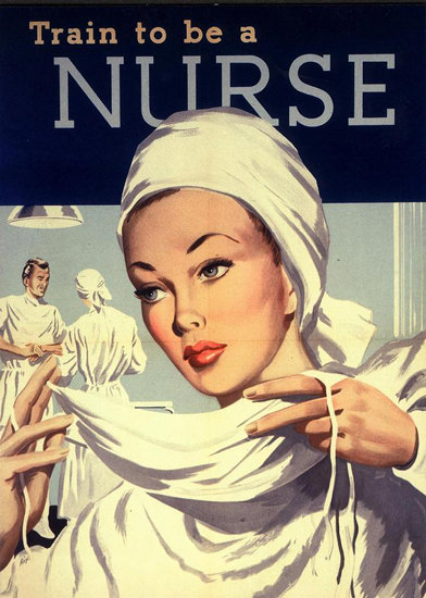 Trained To Be A Nurse Operating Room | Sex Appeal Vintage Ads and Covers 1891-1970