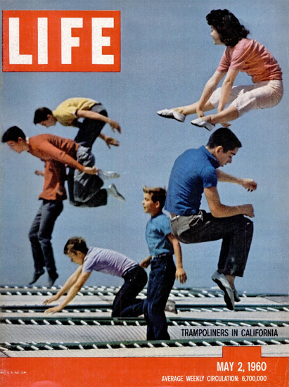 Trampoliners in California 2 May 1960 Copyright Life Magazine | Life Magazine Color Photo Covers 1937-1970