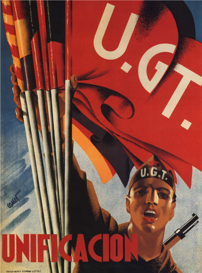 UGT Unificacion Spain Espana | Vintage War Propaganda Posters 1891-1970