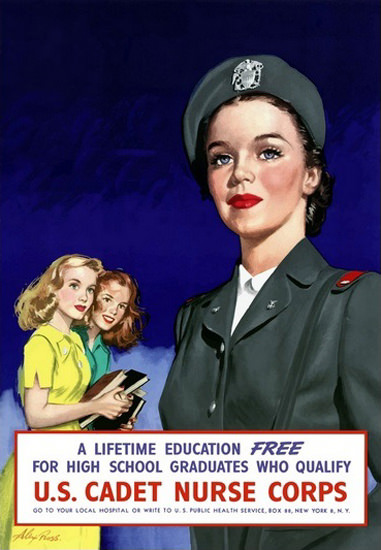 US Cadet Nurse Corps | Vintage War Propaganda Posters 1891-1970