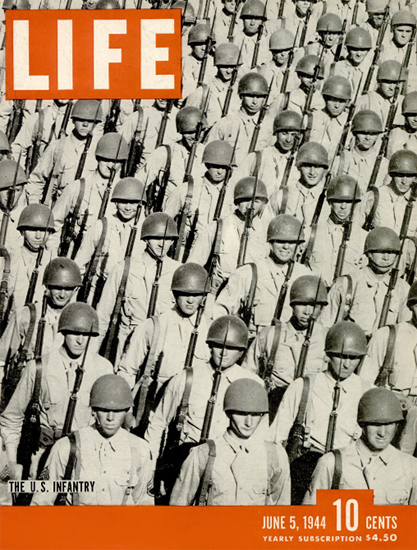 US Infantry 5 Jun 1944 Copyright Life Magazine | Life Magazine BW Photo Covers 1936-1970