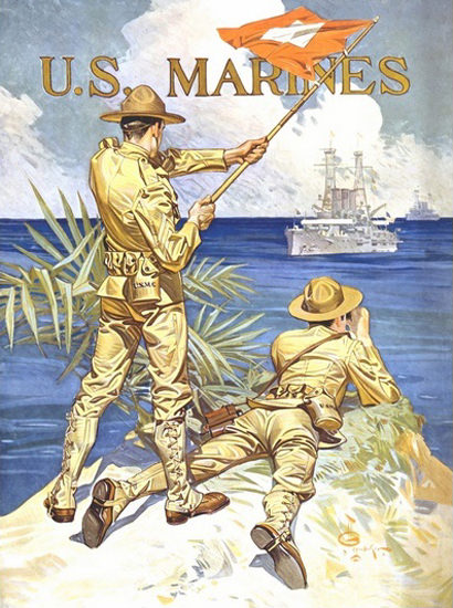 US Marines | Mad Men Art | Vintage Ad Art Collection