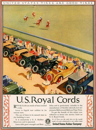 US Royal Cords Tires Rubber Company | Vintage Ad and Cover Art 1891-1970