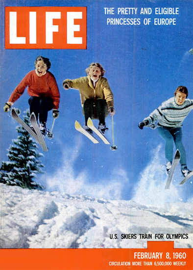 US Skiers train for Olympics 8 Feb 1960 Copyright Life Magazine | Life Magazine Color Photo Covers 1937-1970