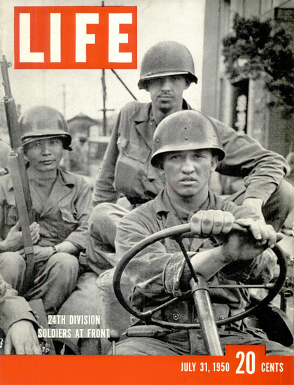 US Soldiers at Front in Korea 31 Jul 1950 Copyright Life Magazine | Life Magazine BW Photo Covers 1936-1970