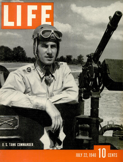 US Tank Commander 22 Jul 1940 Copyright Life Magazine | Life Magazine BW Photo Covers 1936-1970