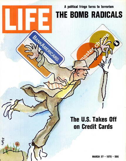 US takes Off on Credit Cards Lurie 27 Mar 1970 Copyright Life Magazine | Life Magazine Color Photo Covers 1937-1970