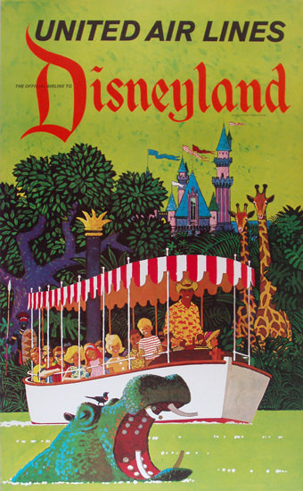 United Air Lines Disneyland 1960s | Vintage Travel Posters 1891-1970