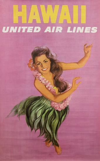 United Air Lines Hawaii Girl 1960s | Sex Appeal Vintage Ads and Covers 1891-1970