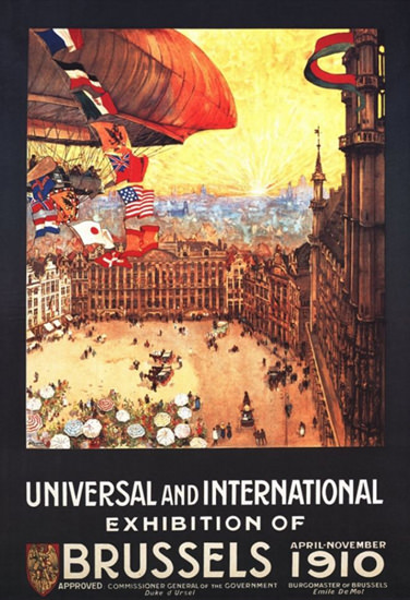 Universal And Int Exhibition Of Brussels 1910 | Vintage Ad and Cover Art 1891-1970