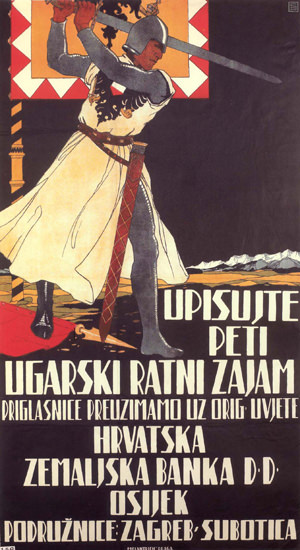 Upisujte Peti Ungarski Ratni Zajam Hungary | Vintage War Propaganda Posters 1891-1970