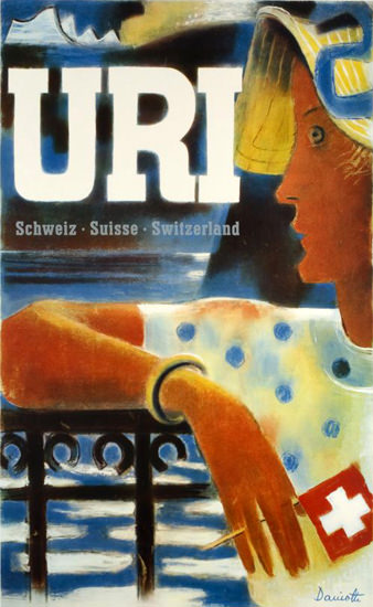 Uri Schweiz Suisse Switzerland 1936 | Vintage Travel Posters 1891-1970