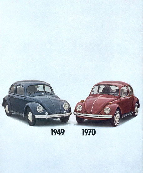 VW Volkswagen Beetle 1949 Vs 1970 | Vintage Cars 1891-1970