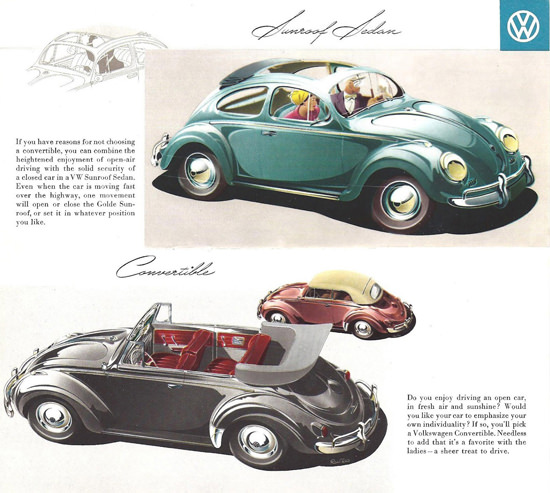 VW Volkswagen Beetle Sunroof Sedan 1958 | Vintage Cars 1891-1970