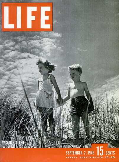 Vacations End 2 Sep 1946 Copyright Life Magazine | Life Magazine BW Photo Covers 1936-1970