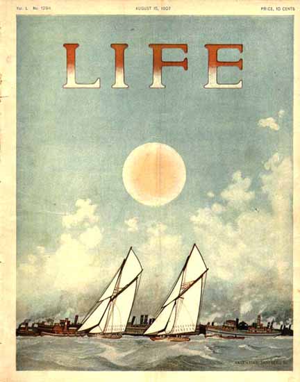 Valentine Sandberg Life Humor Magazine 1907-08-15 Copyright | Life Magazine Graphic Art Covers 1891-1936