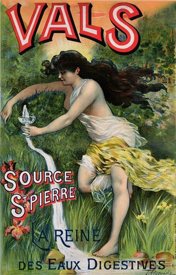 Vals Source St Pierre La Reine Eaux Digestives | Sex Appeal Vintage Ads and Covers 1891-1970