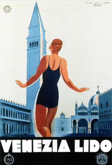 Venezia Lido 1930 Marcello Dudovich M Nizzoli | Sex Appeal Vintage Ads and Covers 1891-1970