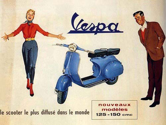 Vespa Le Scooter Nouveaux Modeles | Vintage Travel Posters 1891-1970