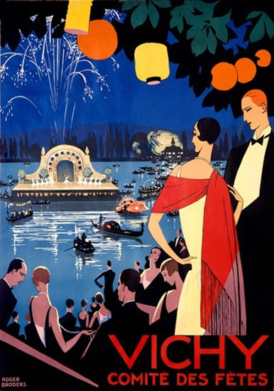 Vichy Comite Des Fetes Festival Paris France | Vintage Travel Posters 1891-1970