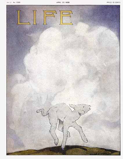 Victor C Anderson Life Humor Magazine 1908-04-23 Copyright | Life Magazine Graphic Art Covers 1891-1936