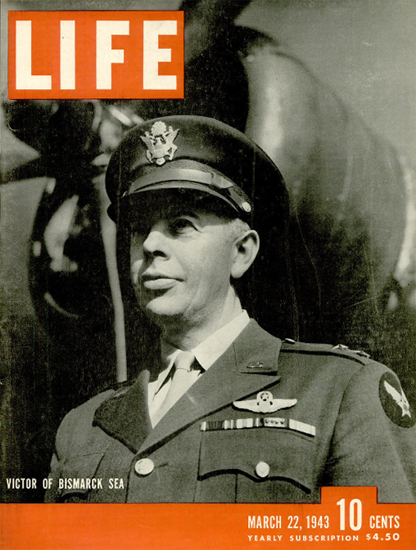 Victor of Bismarck Sea 22 Mar 1943 Copyright Life Magazine | Life Magazine BW Photo Covers 1936-1970