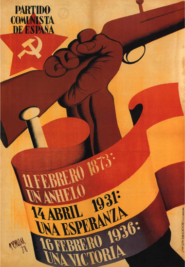 Victoria 1936 Spain Espana 1938 | Vintage War Propaganda Posters 1891-1970