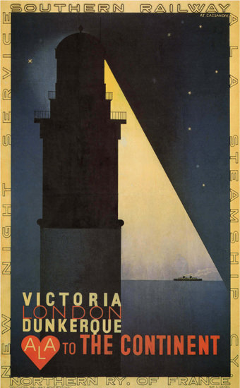 Victoria London Dunkerque To The Continent ALA | Vintage Travel Posters 1891-1970