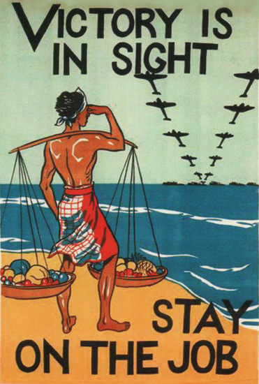 Victory Is In Sight Stay On The Job Ceylon | Vintage War Propaganda Posters 1891-1970