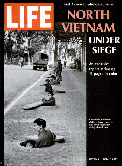 Vietnam Air-Raid Shelters in Hanoi 7 Apr 1967 Copyright Life Magazine | Life Magazine BW Photo Covers 1936-1970