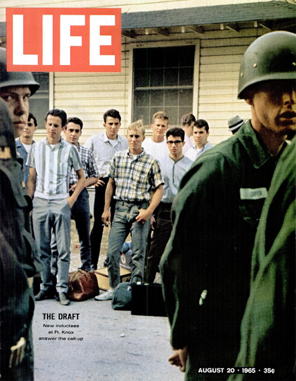 Vietnam Call-Up Draftees Fort Knox 20 Aug 1965 Copyright Life Magazine | Life Magazine Color Photo Covers 1937-1970