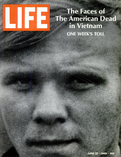 Vietnam Week 242 Deaths Faces 27 Jun 1969 Copyright Life Magazine | Life Magazine BW Photo Covers 1936-1970