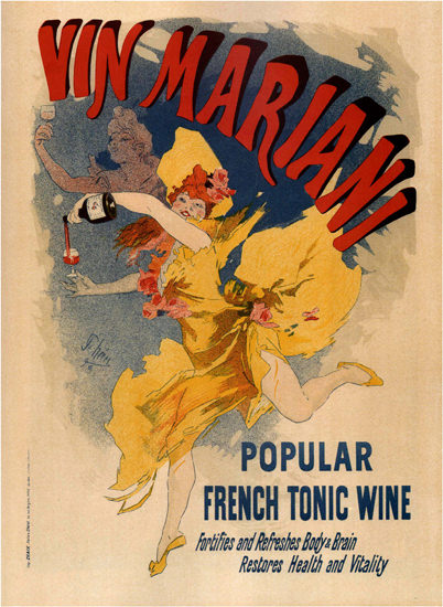 Vin Mariani Popular French Tonic Wine Body Brain | Sex Appeal Vintage Ads and Covers 1891-1970