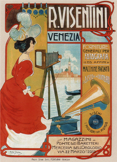 Visentini Venezia Fotografia Italy Italia | Vintage Ad and Cover Art 1891-1970