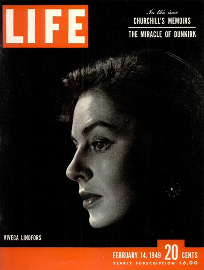 Viveca Lindfors 14 Feb 1949 Copyright Life Magazine | Life Magazine BW Photo Covers 1936-1970