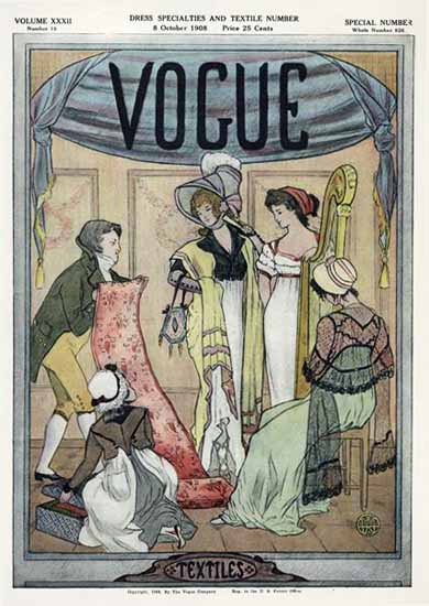 Vogue 1908-10-08 Copyright | Vogue Magazine Graphic Art Covers 1902-1958