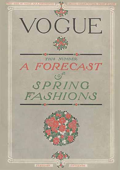 Vogue 1910-02-15 Copyright | Vogue Magazine Graphic Art Covers 1902-1958