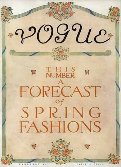 Vogue 1911-02-15 Copyright | Vogue Magazine Graphic Art Covers 1902-1958