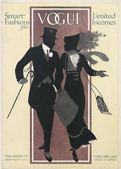 Vogue 1912-02-01 Copyright | Vogue Magazine Graphic Art Covers 1902-1958