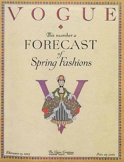 Vogue 1915-02-15 Copyright | Vogue Magazine Graphic Art Covers 1902-1958