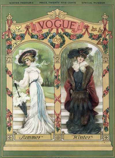 Vogue Cover 1903-11-05 Copyright | Vogue Magazine Graphic Art Covers 1902-1958