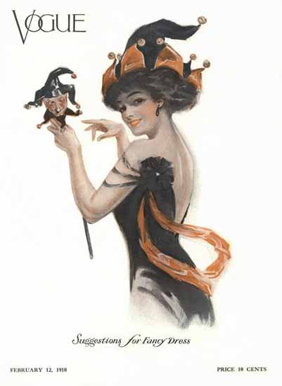 Vogue Cover 1910-02-12 Copyright | Vogue Magazine Graphic Art Covers 1902-1958