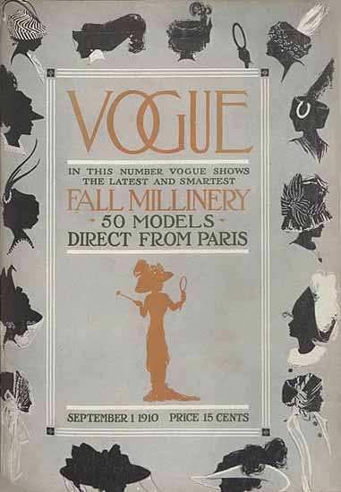 Vogue Cover 1910-09-01 Copyright | Vogue Magazine Graphic Art Covers 1902-1958