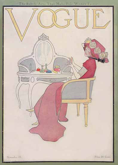 Vogue Cover 1910-11-15 Copyright | Mad Men Art | Vintage Ad Art Collection