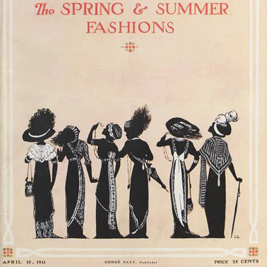 Vogue Cover 1911-04-15 Copyright crop | Best of 1891-1919 Ad and Cover Art