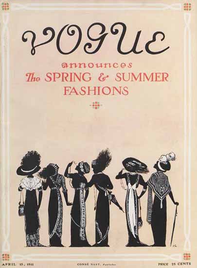 Vogue Cover 1911-04-15 Copyright | Vogue Magazine Graphic Art Covers 1902-1958