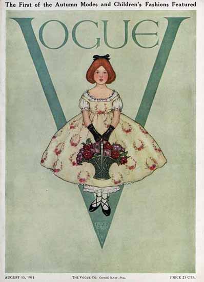 Vogue Cover 1911-08-15 Copyright | Vogue Magazine Graphic Art Covers 1902-1958